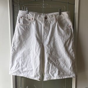 White Denim Men Shorts